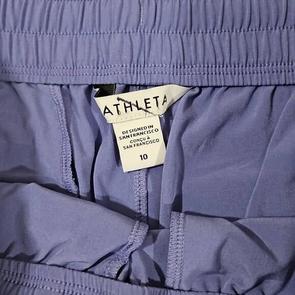 Athleta Size 10 NWOT Womens Arrival Straight Leg Ankle Lounge Pants Adonis Blue - Picture 4 of 11